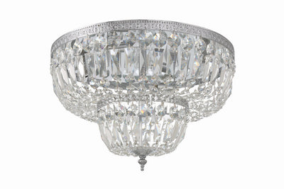 Crystorama 4 Light Swarovski Strass Crystal Polished Chrome Flush Mount Semi Flush Crystorama