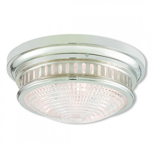 3 Light Polished Nickel Ceiling Mount Flush Mount Livex