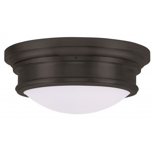 3 Light Bronze Ceiling Mount Flush Mount Livex