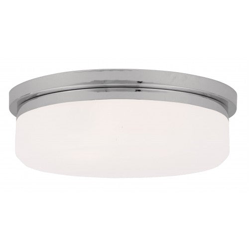 3 Light Polished Chrome Ceiling Mount or Wall Mount Flush Mount Livex