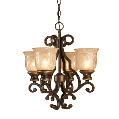 Norwalk 4 Light Bronze Umber Mini Chandelier Chandelier Crystorama