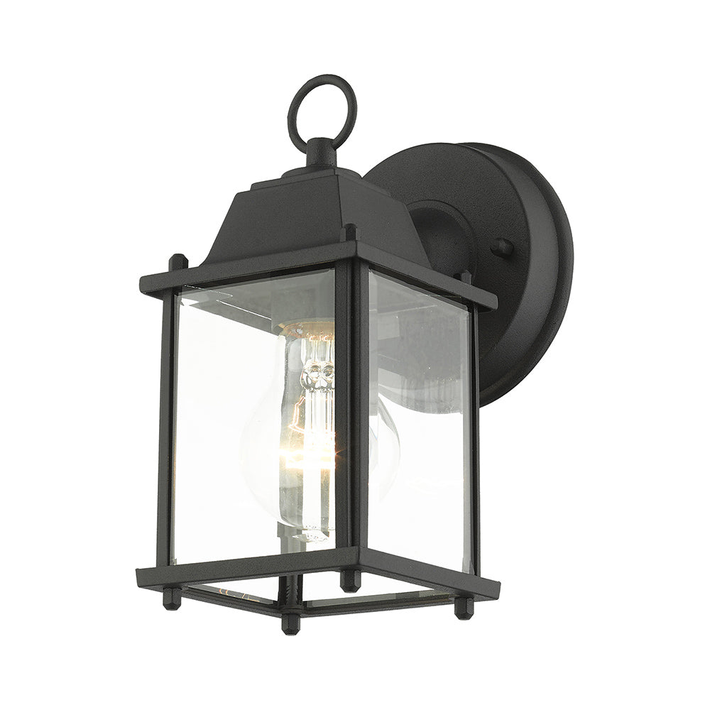 1 Light Textured Black Outdoor Wall Lantern Exterior Livex