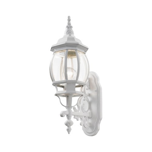 1 Light Textured White Outdoor Wall Lantern Exterior Livex