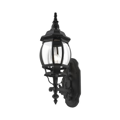 1 Light Textured Black Outdoor Wall Lantern Exterior Livex