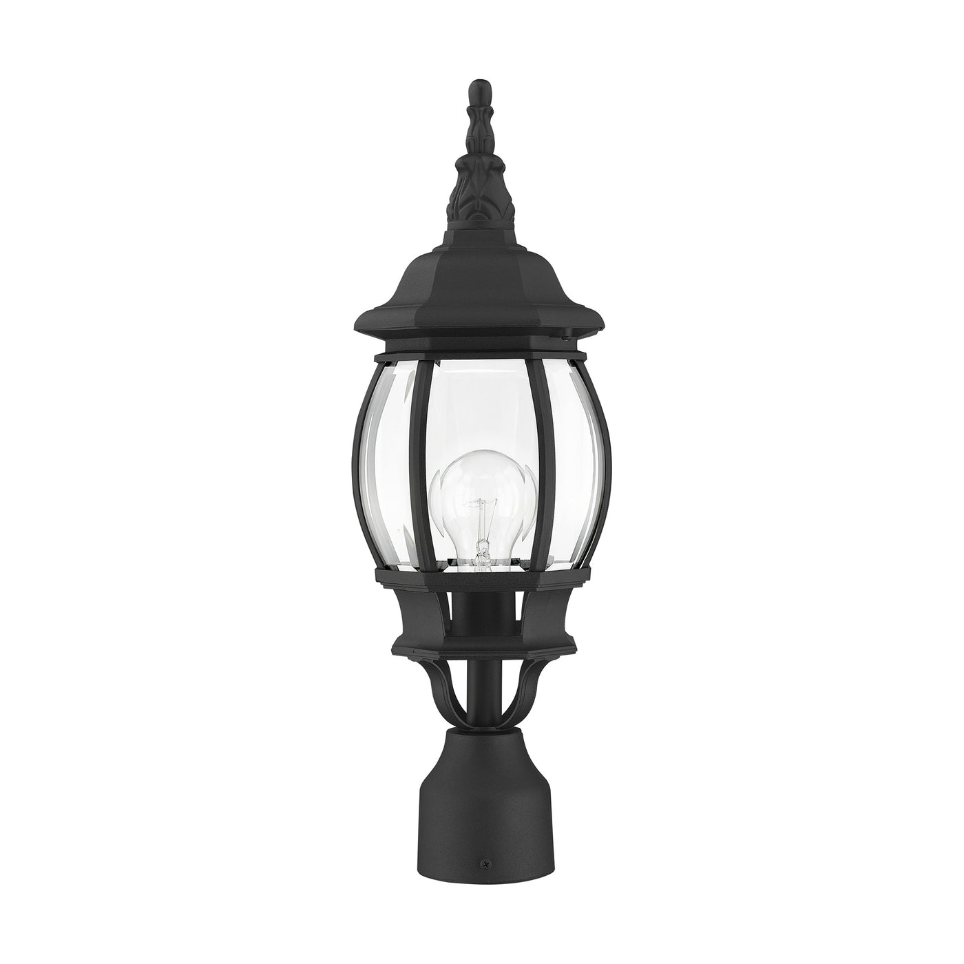 1 Light Textured Black Outdoor Post Top Lantern Exterior Livex