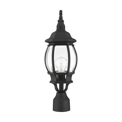 1 Light Textured Black Outdoor Post Top Lantern Exterior Livex