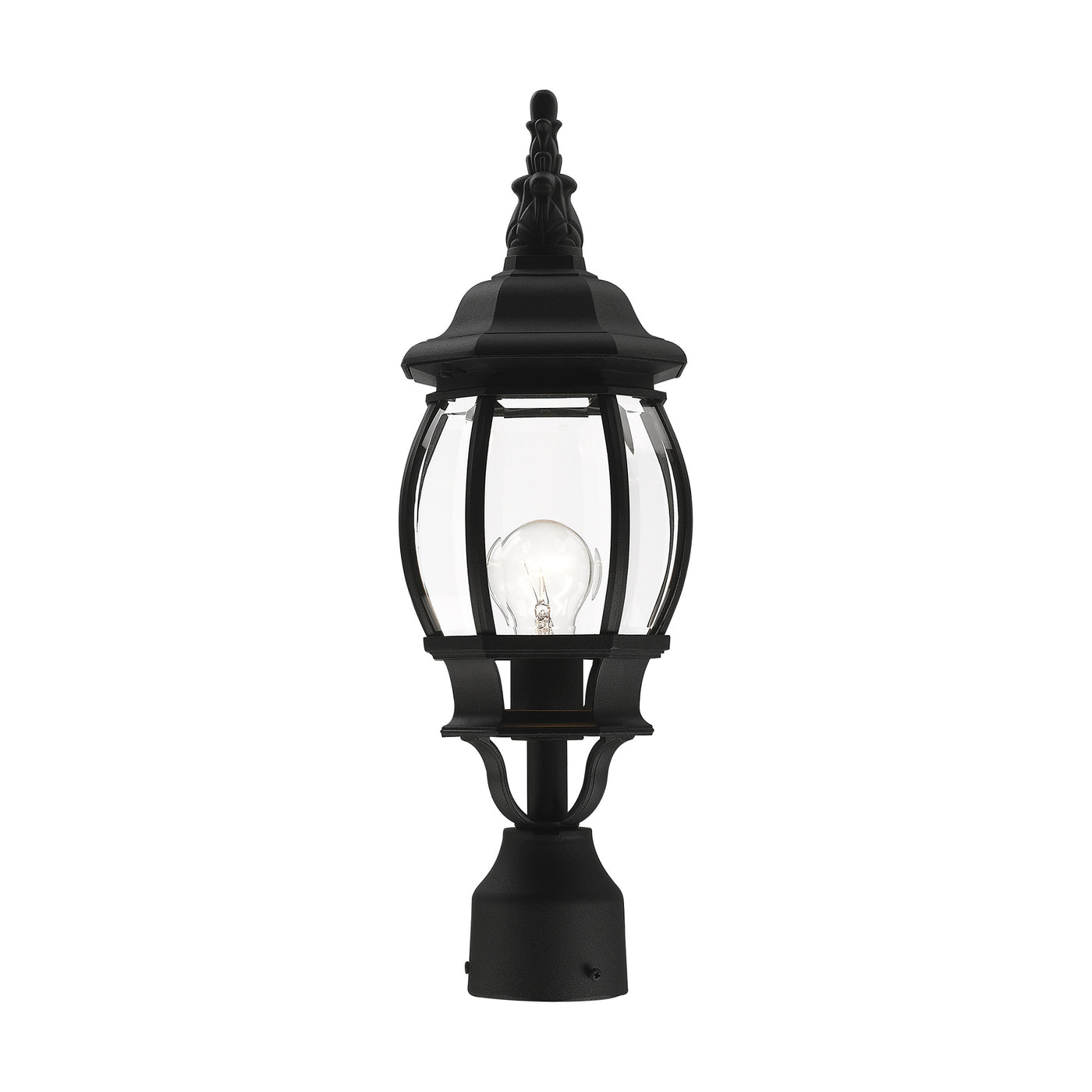 1 Light Textured Black Outdoor Post Top Lantern Exterior Livex