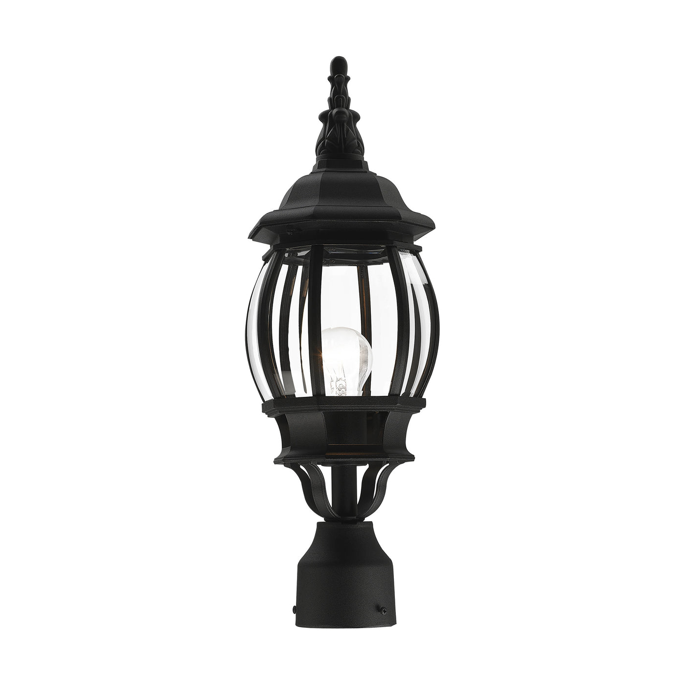 1 Light Textured Black Outdoor Post Top Lantern Exterior Livex