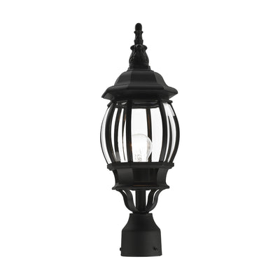 1 Light Textured Black Outdoor Post Top Lantern Exterior Livex