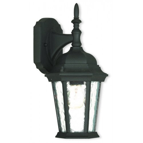 1 Light Textured Black Outdoor Wall Lantern Exterior Livex