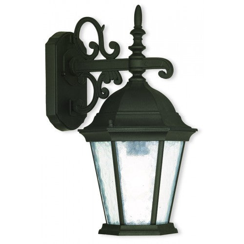 1 Light Textured Black Outdoor Wall Lantern Exterior Livex