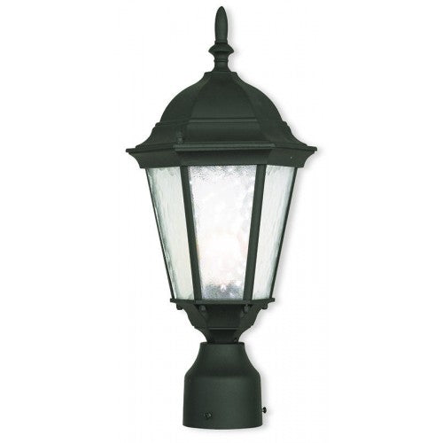 1 Light Textured Black Outdoor Post Top Lantern Exterior Livex