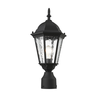 1 Light Textured Black Outdoor Post Top Lantern Exterior Livex
