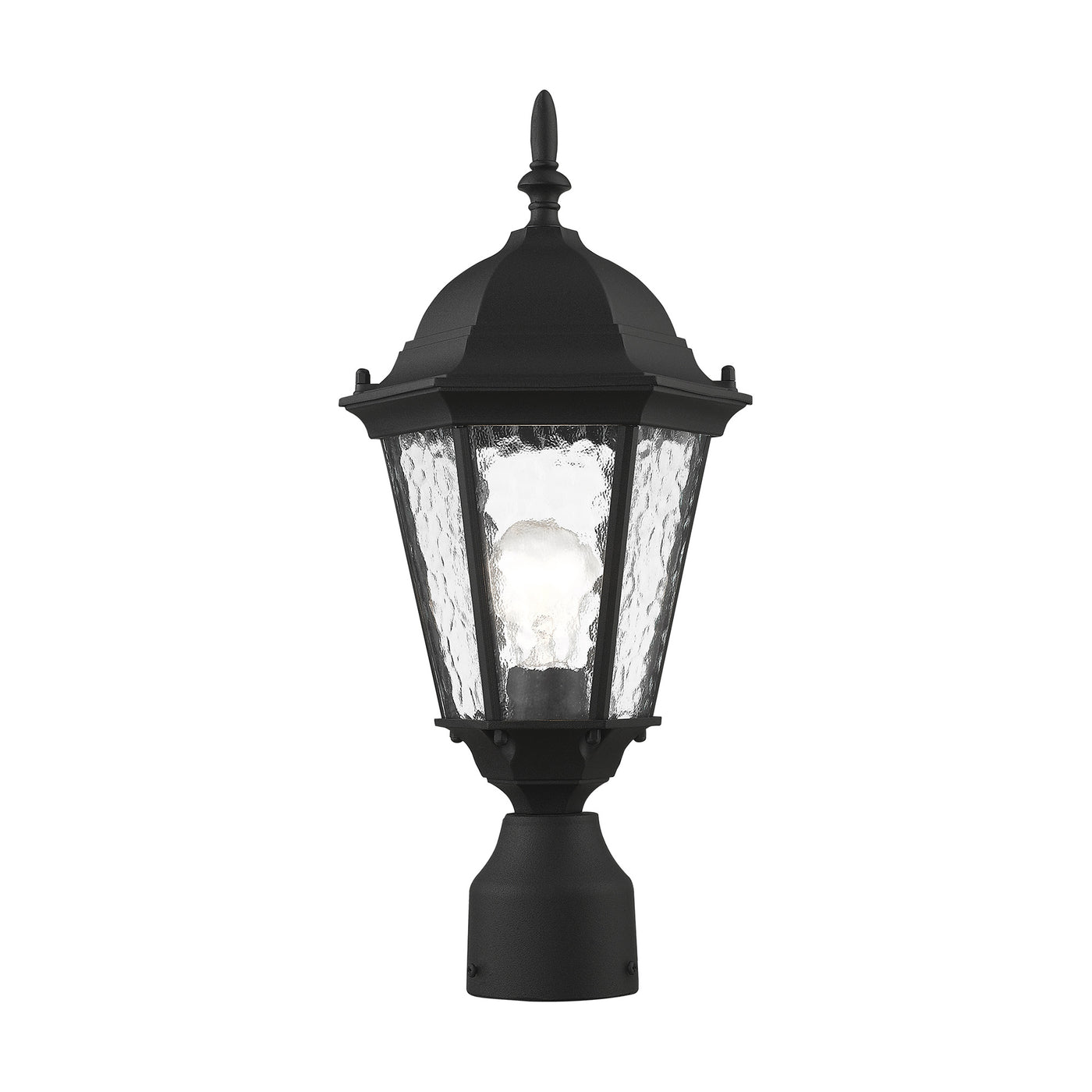 1 Light Textured Black Outdoor Post Top Lantern Exterior Livex