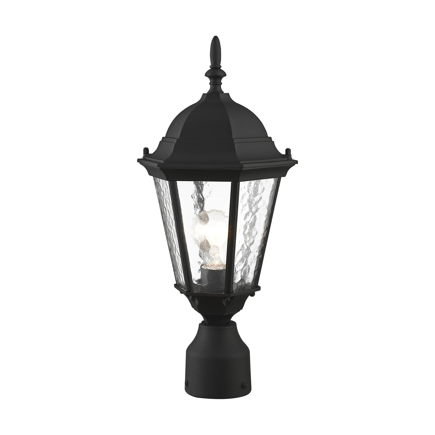 1 Light Textured Black Outdoor Post Top Lantern Exterior Livex