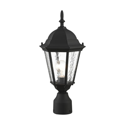 1 Light Textured Black Outdoor Post Top Lantern Exterior Livex