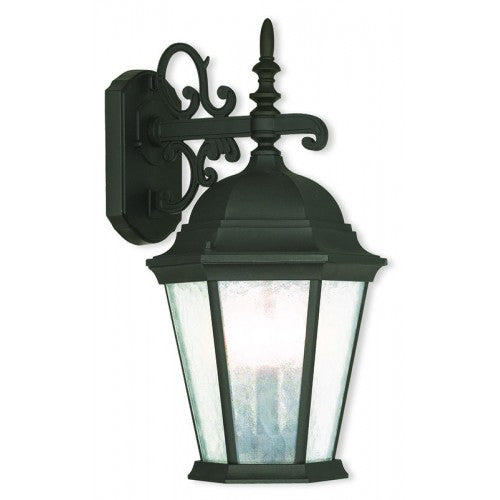 3 Light Textured Black Outdoor Wall Lantern Exterior Livex