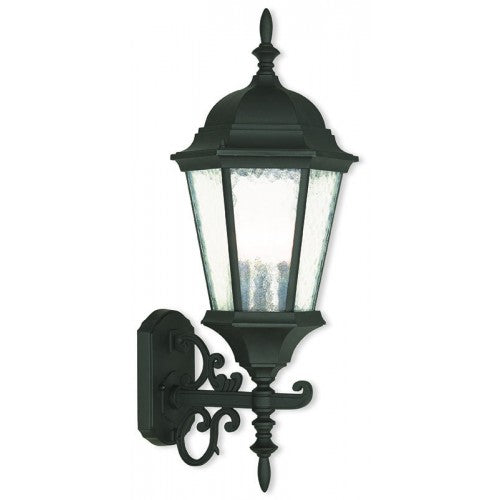 3 Light Textured Black Outdoor Wall Lantern Exterior Livex