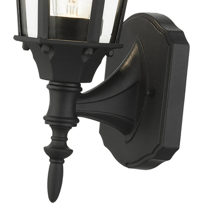 1 Light Textured Black Outdoor Wall Lantern Exterior Livex