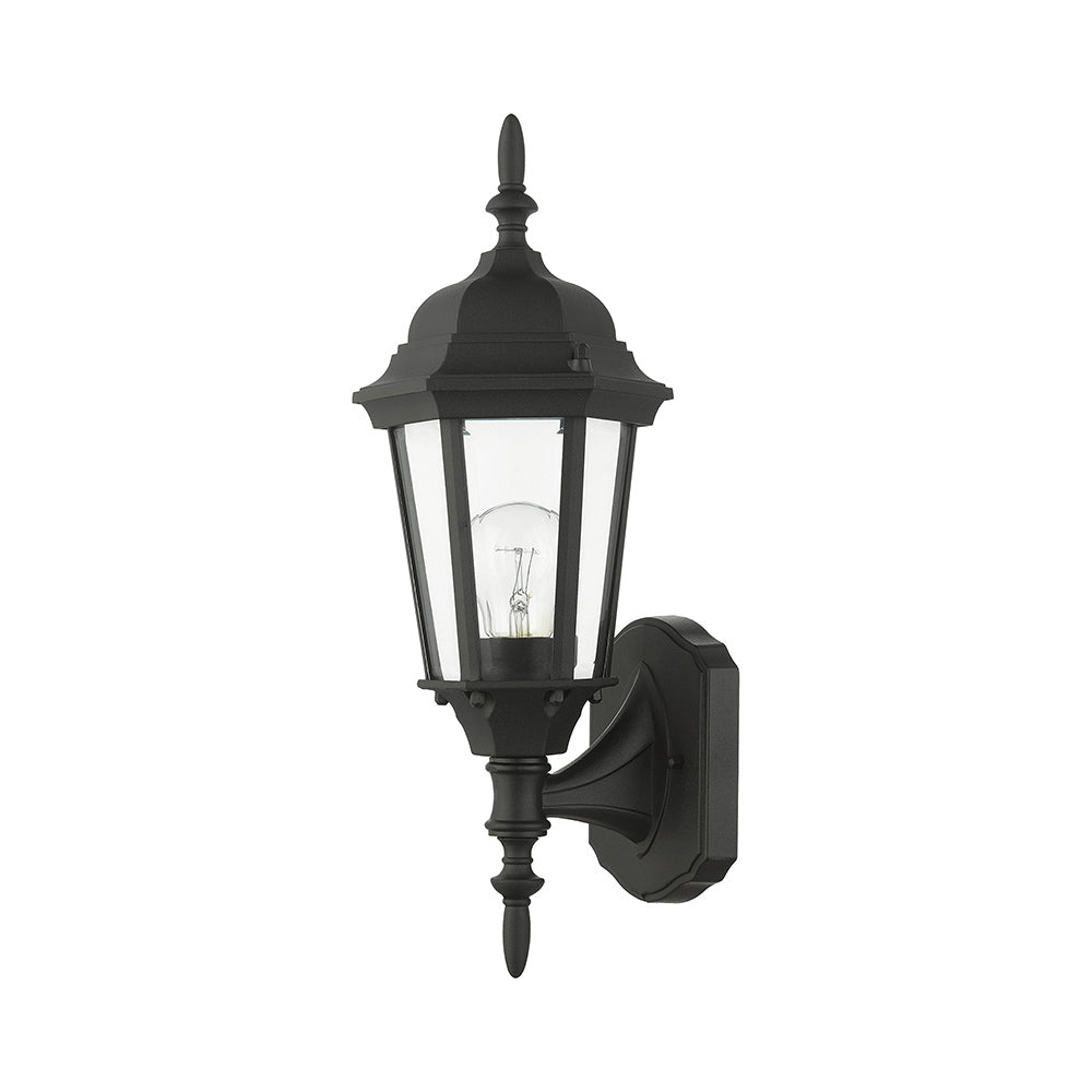 1 Light Textured Black Outdoor Wall Lantern Exterior Livex