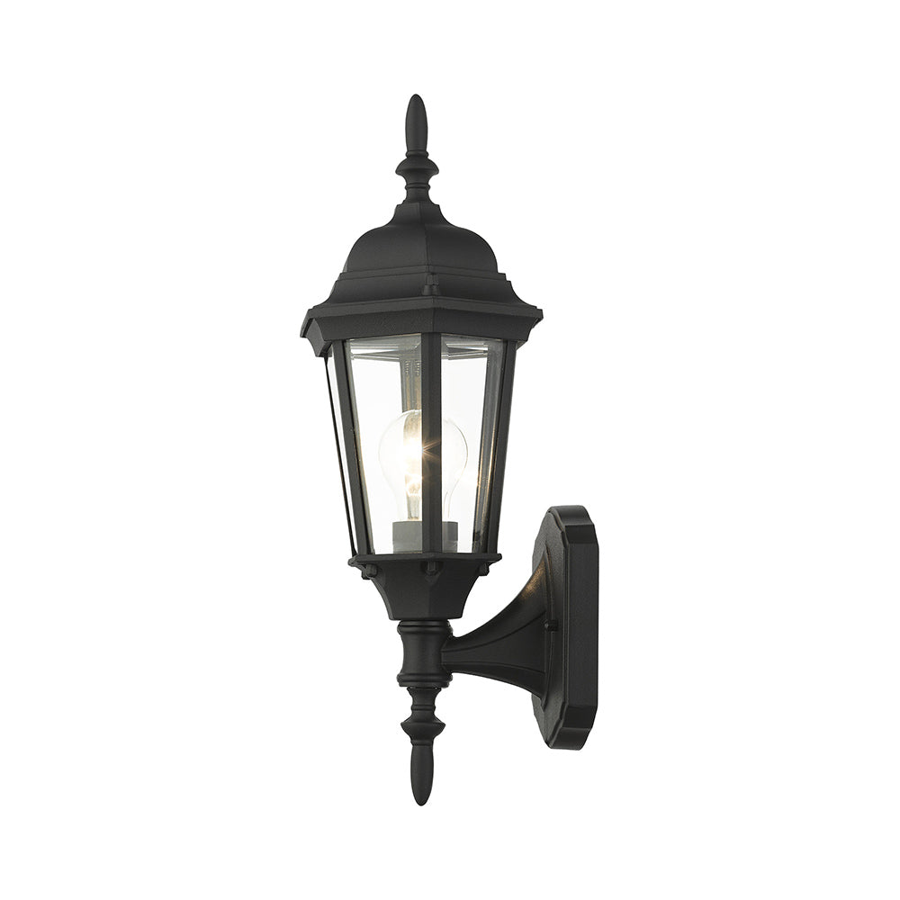 1 Light Textured Black Outdoor Wall Lantern Exterior Livex