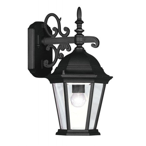 1 Light Textured Black Outdoor Wall Lantern Exterior Livex