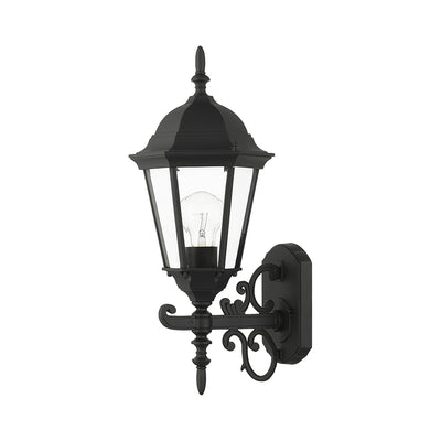 1 Light Textured Black Outdoor Wall Lantern Exterior Livex