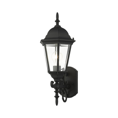 1 Light Textured Black Outdoor Wall Lantern Exterior Livex