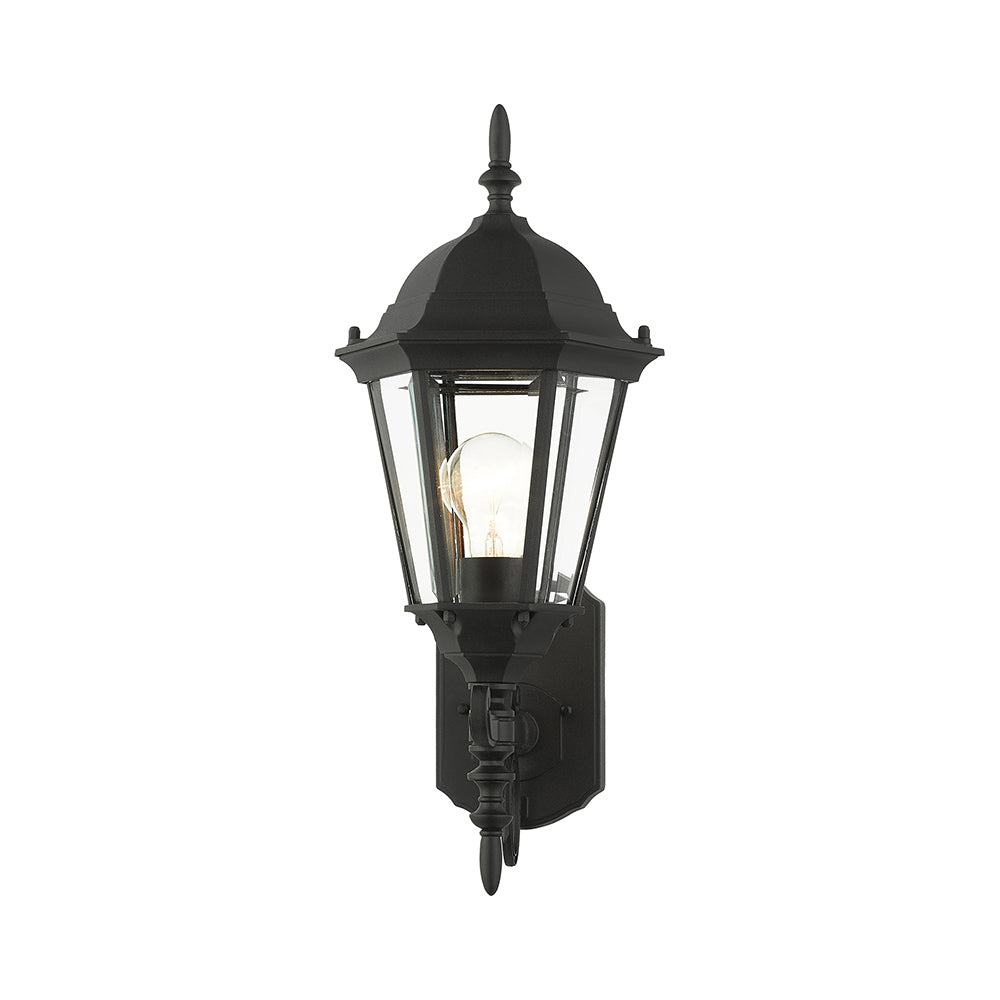 1 Light Textured Black Outdoor Wall Lantern Exterior Livex