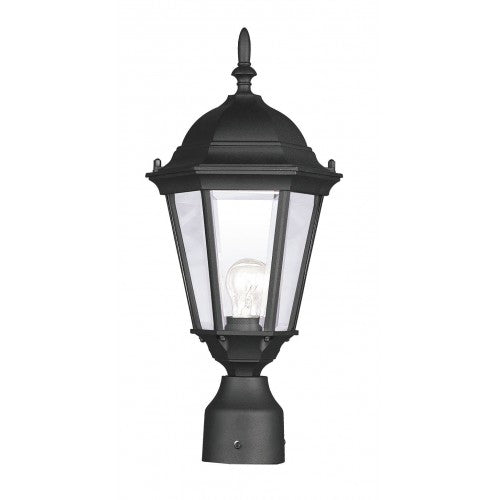 1 Light Textured Black Outdoor Post Top Lantern Exterior Livex
