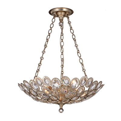 Sterling 3 Light Distressed Twilight Chandelier Chandelier Crystorama