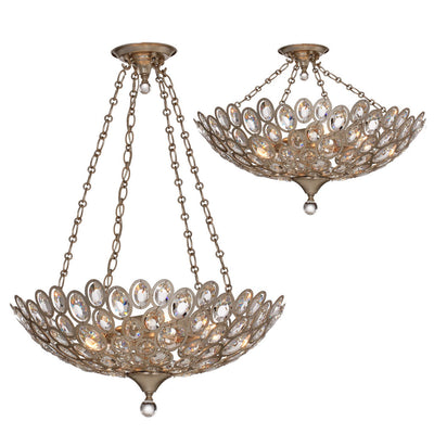 Sterling 5 Light Distressed Twilight Chandelier Chandelier Crystorama