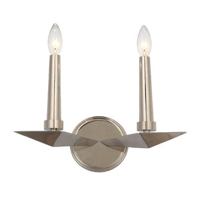 Palmer 2 Light Polished Nickel Sconce Wall Sconce Crystorama