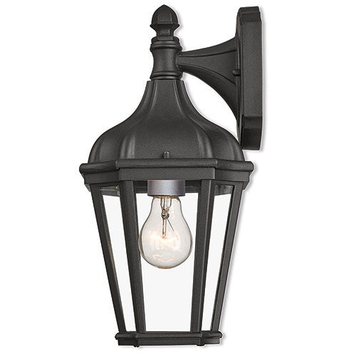1 Light Textured Black Outdoor Wall Lantern Exterior Livex