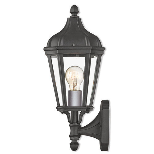 1 Light Textured Black Outdoor Wall Lantern Exterior Livex