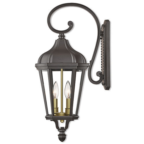 2 Light Bronze Outdoor Wall Lantern Exterior Livex
