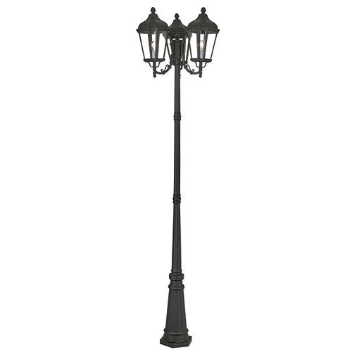 3 Light Textured Black Outdoor Post Light Post Livex