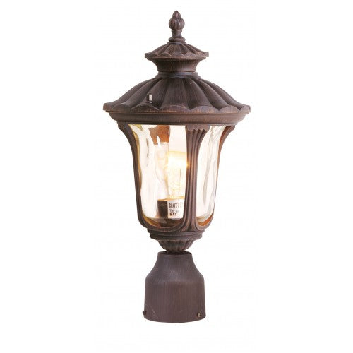 1 Light Imperial Bronze Outdoor Post Top Lantern Post Livex