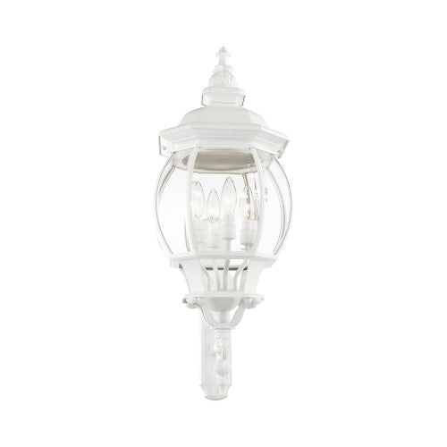 4 Light Textured White Outdoor Wall Lantern Exterior Livex