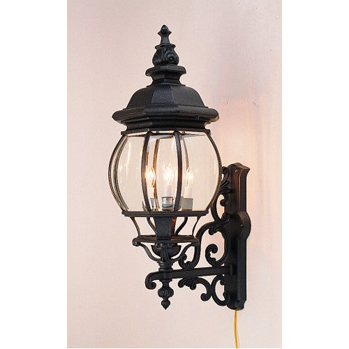 4 Light Textured Black Outdoor Wall Lantern Exterior Livex