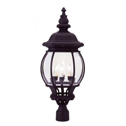 4 Light Textured Black Outdoor Post Top Lantern Post Livex