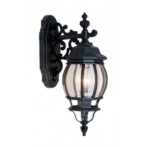 1 Light Textured Black Outdoor Wall Lantern Exterior Livex