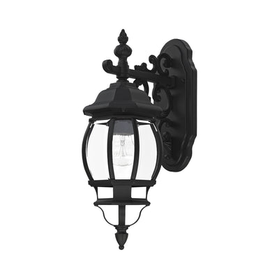 1 Light Textured Black Outdoor Wall Lantern Exterior Livex