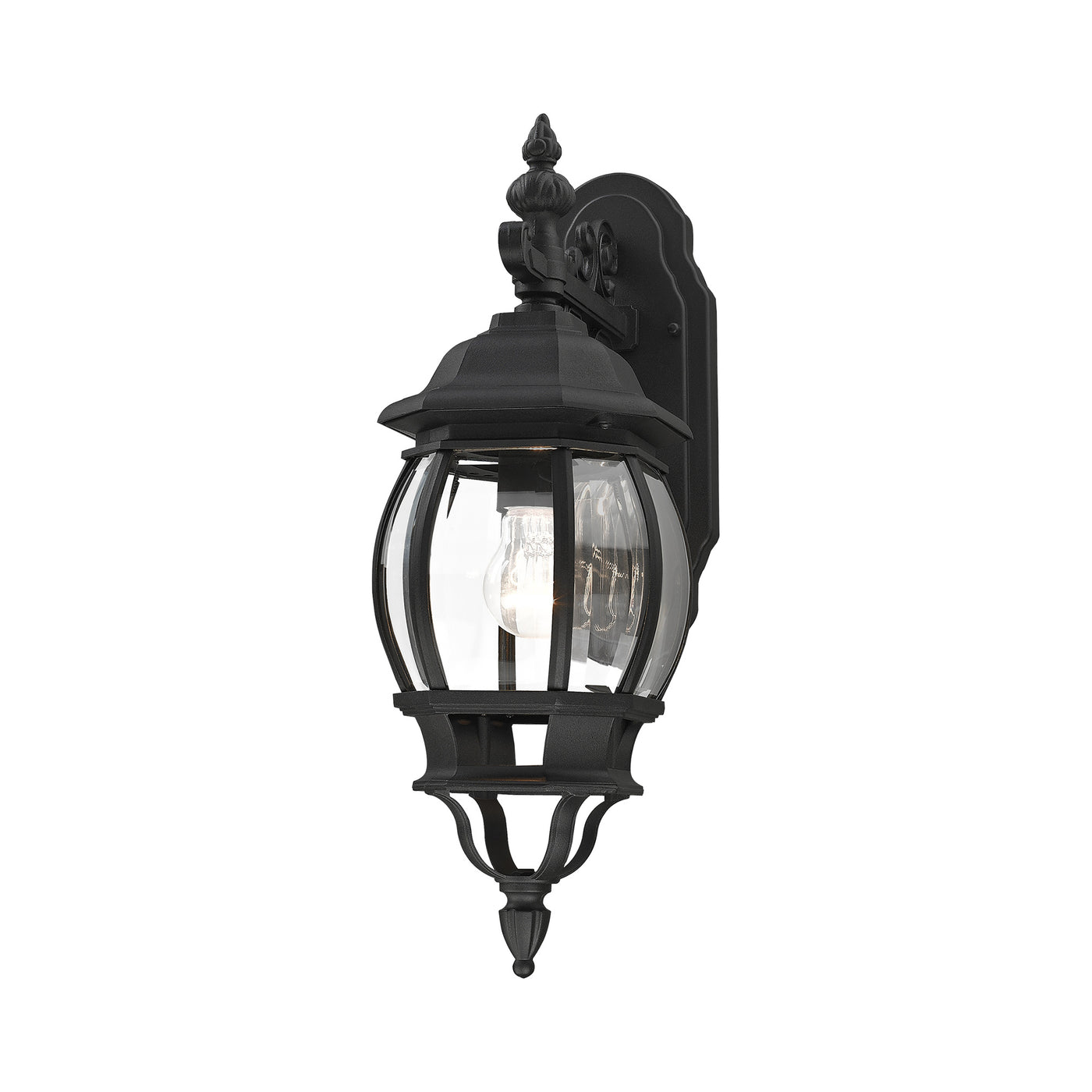 1 Light Textured Black Outdoor Wall Lantern Exterior Livex