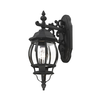 1 Light Textured Black Outdoor Wall Lantern Exterior Livex