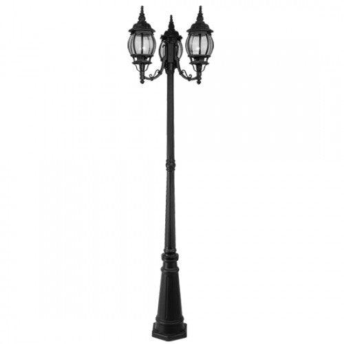 3 Light Textured Black Outdoor Post Light Post Livex