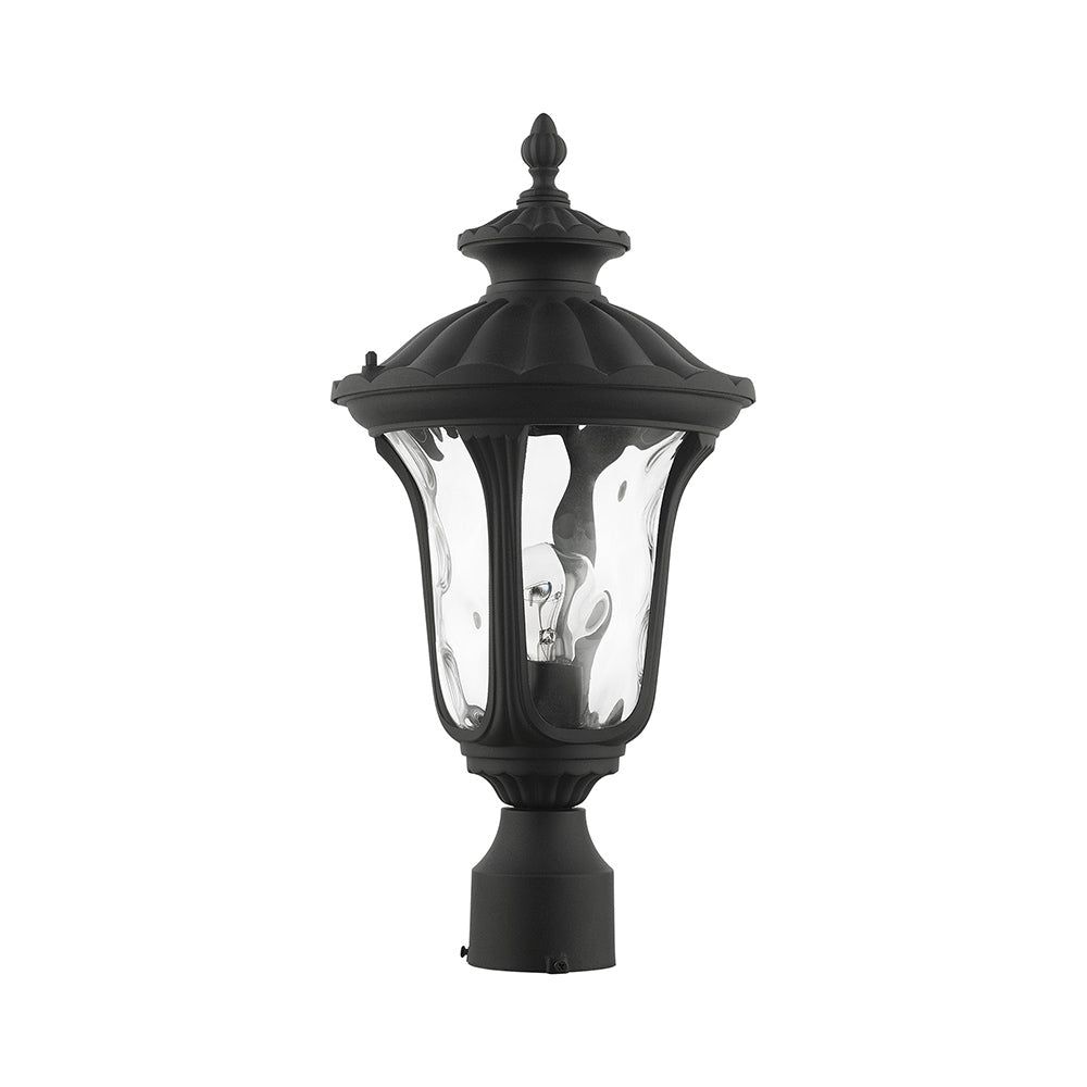 1 Light Textured Black Outdoor Post Top Lantern Exterior Livex