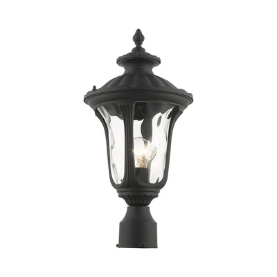1 Light Textured Black Outdoor Post Top Lantern Exterior Livex
