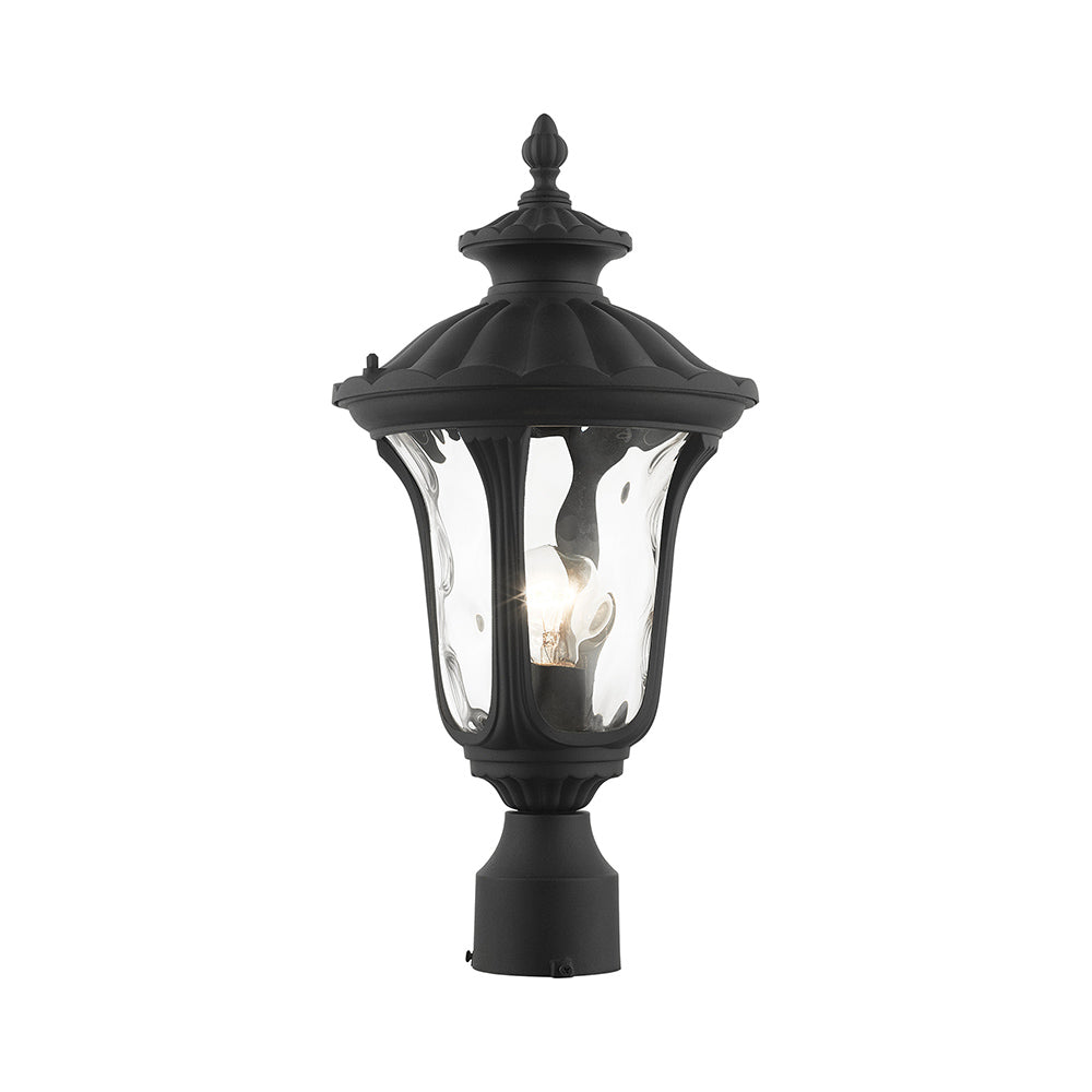 1 Light Textured Black Outdoor Post Top Lantern Exterior Livex