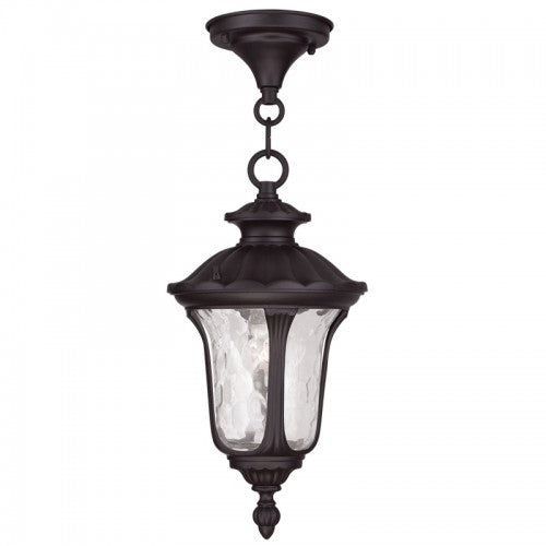 1 Light Bronze Pendant Lantern Exterior Livex